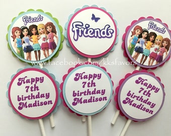 Friends Cupcake Toppers/Girls Friends Cupcake Toppers/Friends Party Cupcake Toppers/Friends Birthday Cupcake Toppers - Set of 12