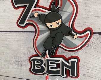 Ninja Cake Topper/Ninja Party Cake Topper/Ninja Birthday Cake topper/Ninja topper/Ninja party topper