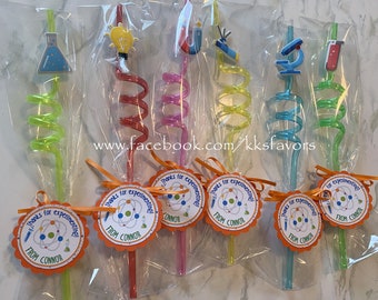 Science Party Favors/Science Birthday Favors/Science Party/Science Birthday/Science Straws/Science Favors/Science Party/Scientist party