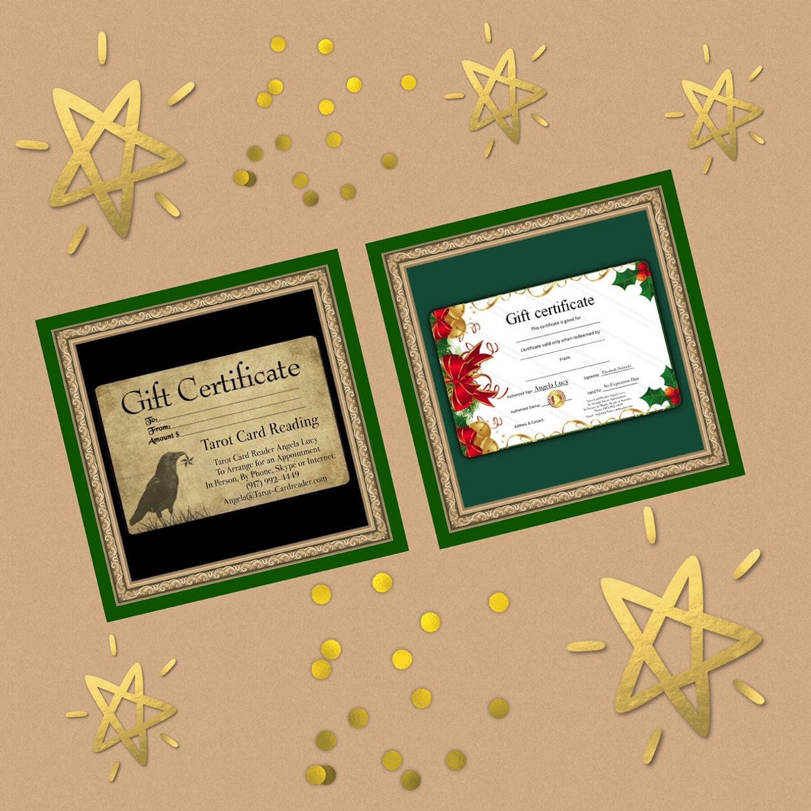 Tarot Card Reading Gift Certificate Etsy