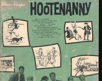 Hootenanny Song Book  - for all Organs -21 songs with historical info - 1964c 48 pages Good condition -