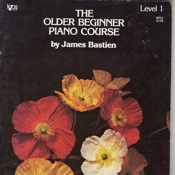 The Older Beginner Piano Course - James Bastien - Level 1 - 96 pages 1977c very good condition