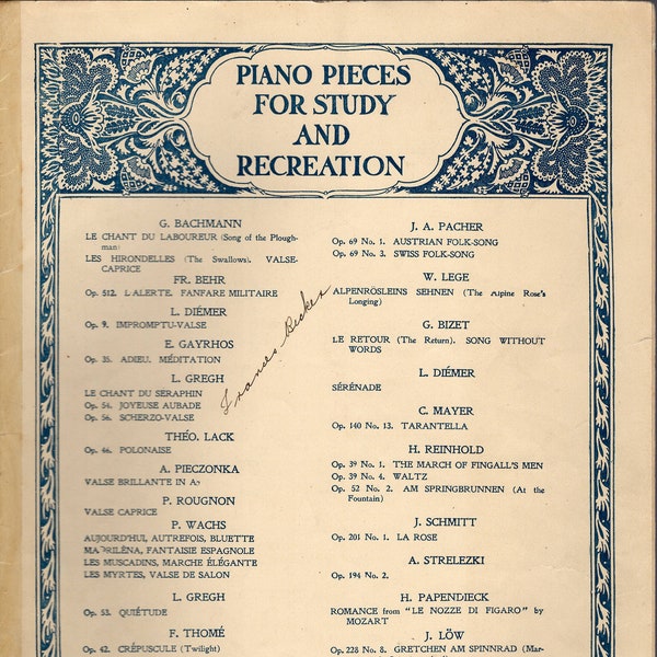 P. Wachs -Capricante,Marche De Concert-Ed&fngr by Louis Oesterle Virtuoso 1904c 9page- multiple modulations -Ab-Eb-Db - Excellent condition