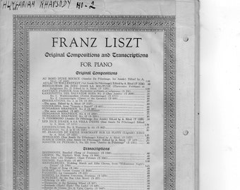 Franz Liszt - Rhapsodie Hongroise No.2 (Ungarische Rhapsodie) - Virtuose Klavier - Superior Edition 681 - Rev/Fingered von Hans Seifert 19 S
