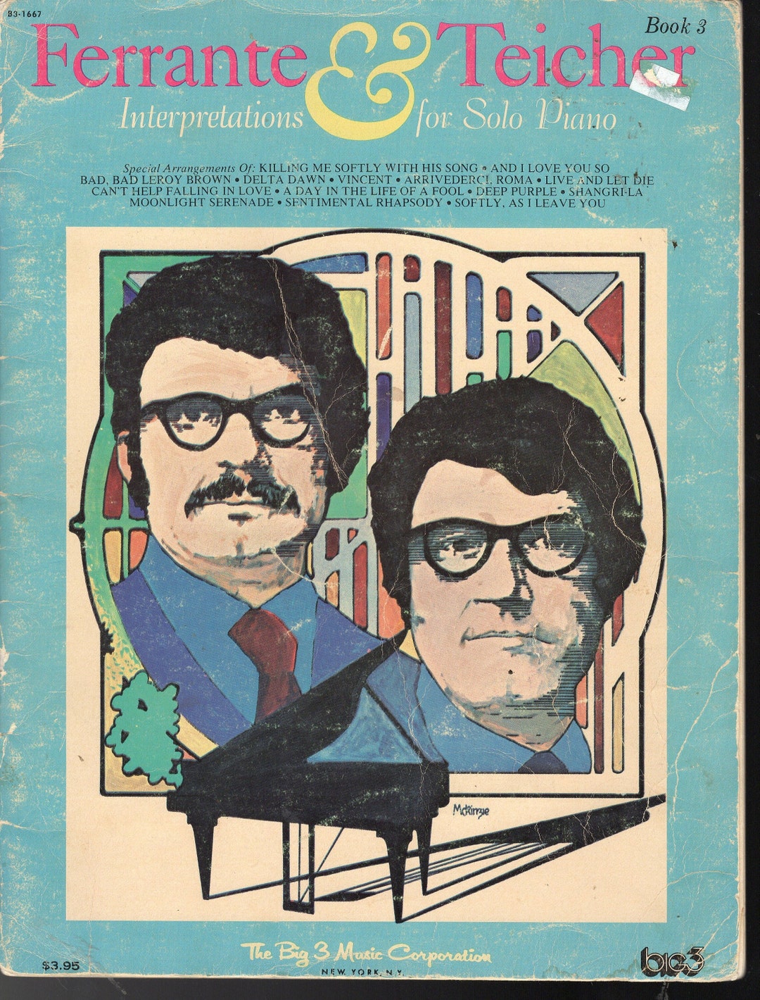 Ferrante and Teicher Book 3 Interpretations for Solo Piano 1974c Fair