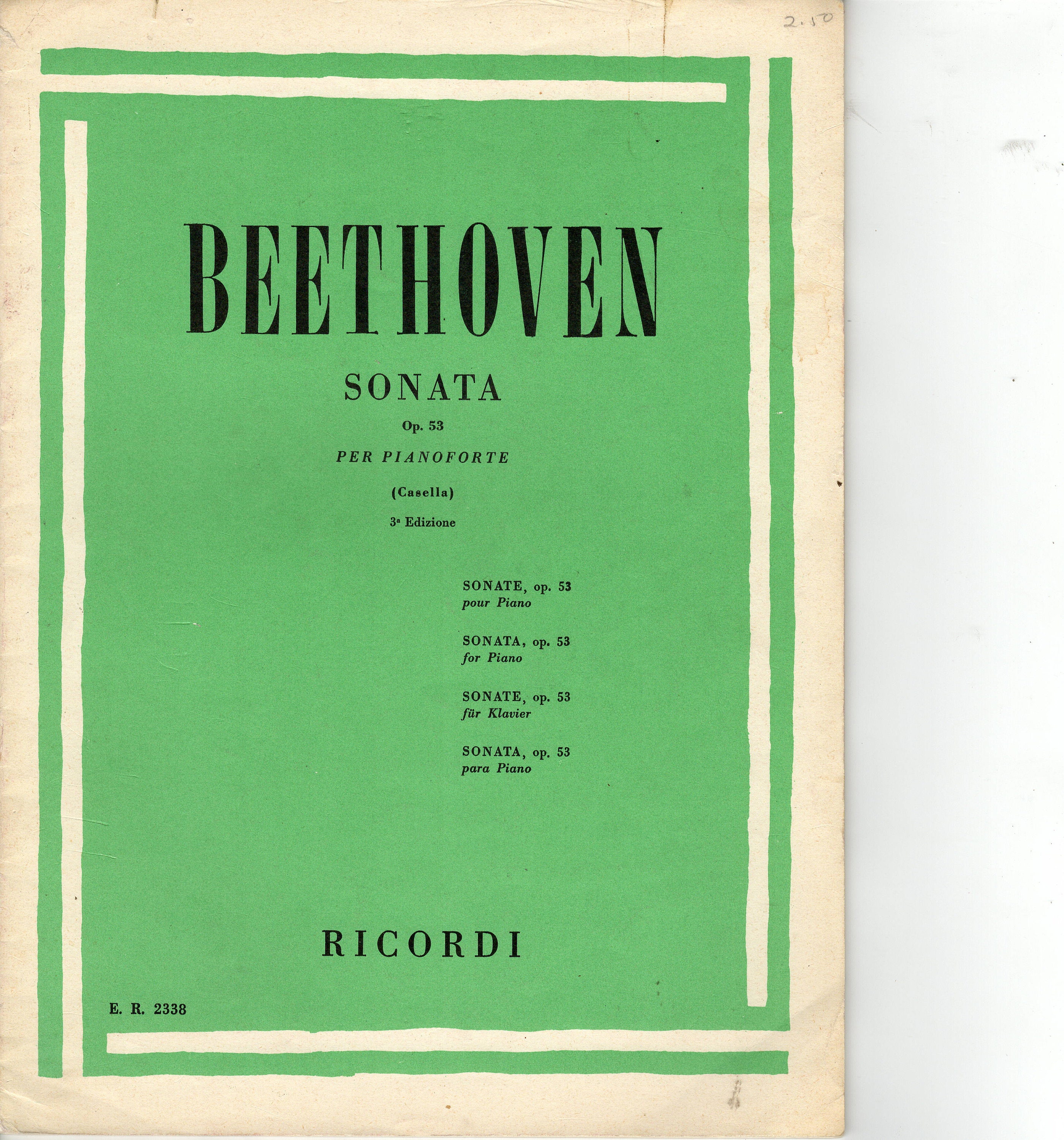 Ludwig Van Beethoven - Sonata Op 53 -advanced - Edited/fingering