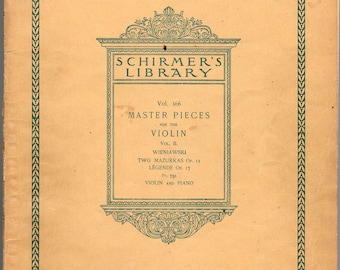 Violín avanzado - Piezas maestras vol. 1 Elegie de Ernst - Cavatina de Raff - Reverie de Vieuxtemps - muy buen estado