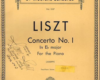 2 Klavierpartouts - Konzert Nr. 1 in Eb-Dur - Bearbeitet und fingered by Joseffy 1932c 55pgs Near mint -