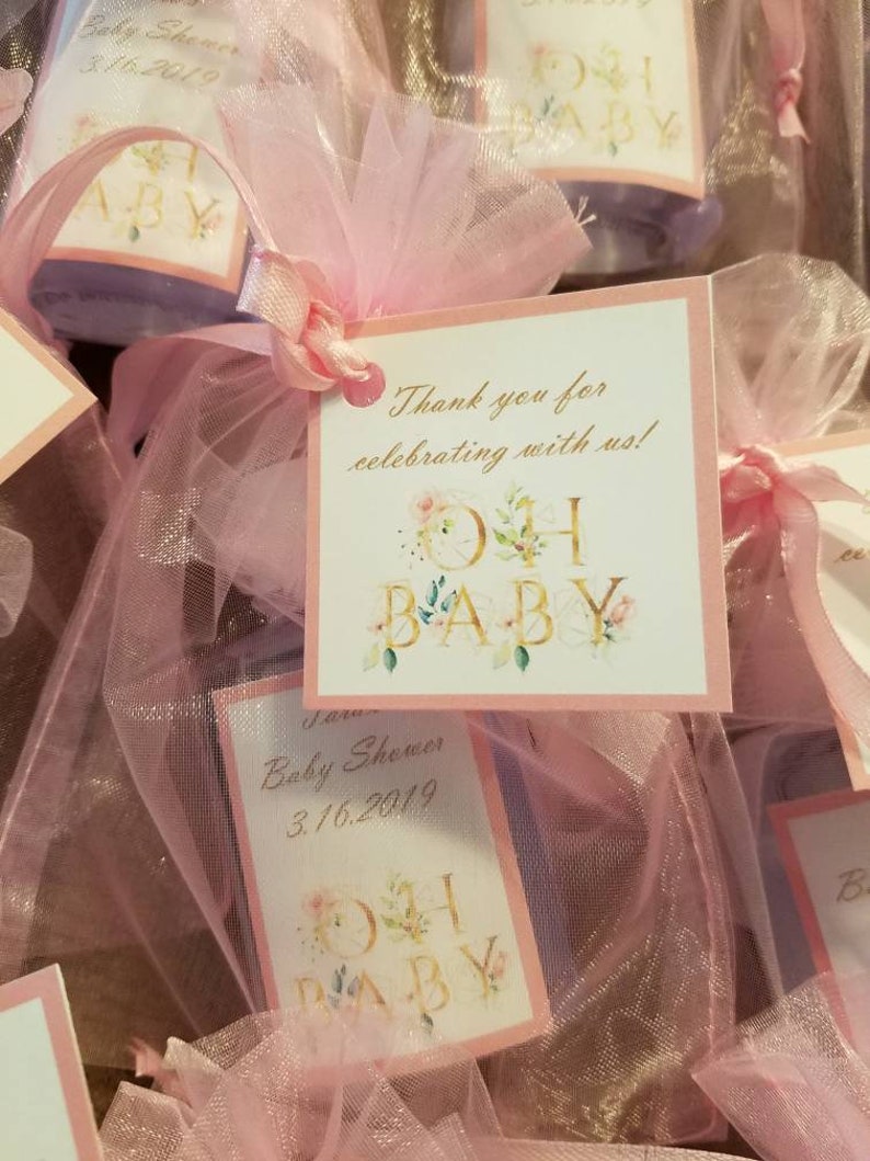mini hand sanitizer baby shower favors