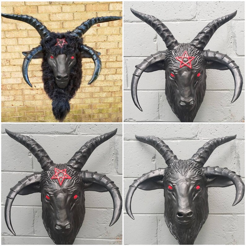 Multi Horn Goat Mask with fur / star options Etsy