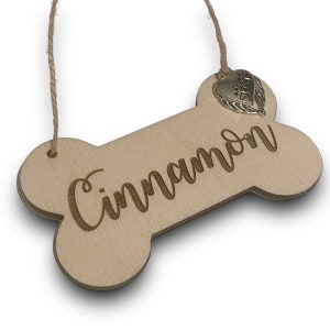 Pet Memorial Ornament, Engraved Wood, Custom, Personalized, Pet Memorial Gift, Dog Memorial, Rainbow Bridge