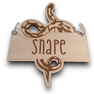 Snake Tank Tag, Personalized, Engraved Wood, Terrarium Tag, Habitat Tag, Small Animal, Reptile, Snake Tank, Snake Aquarium, Pet Python