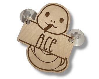 Custom Engraved Wood Snake Tank Tag - Personalized Reptile Habitat Name Plate for Terrarium
