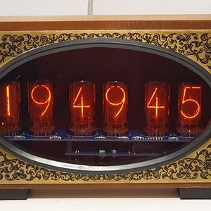 Nixie Electronic Clock Vintage Style with 6 pcs. of Z566M Jumbo Tubes image 1