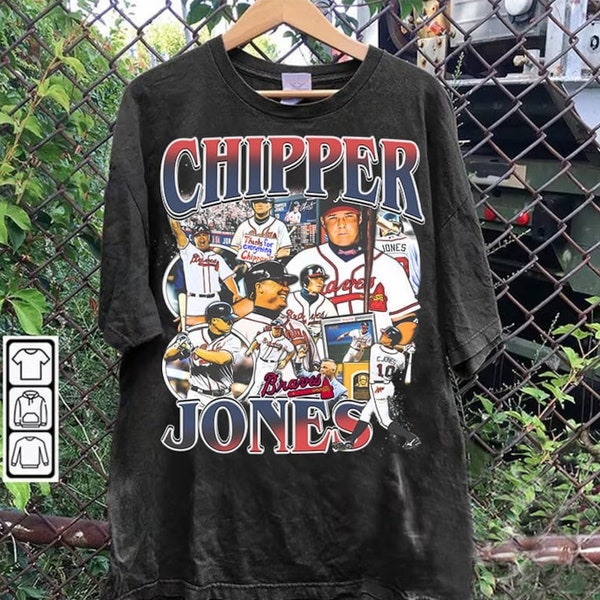 Vintage 90s Graphic Style Chipper Jones T-Shirt - Chipper Jones Sweatshirt - Retro American Baseball Tee For Man and Woman Unisex T-Shirt