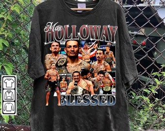 T-shirt Max Holloway style graphique vintage des années 90 - sweat-shirt Max Holloway - t-shirt artiste martial mixte rétro pour homme et femme T-shirt unisexe