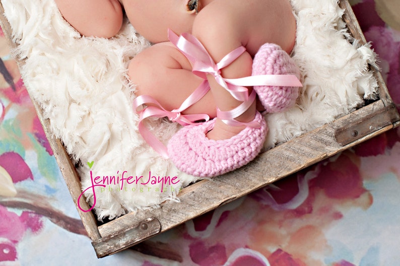 Ballet Slipper Crochet Photography Prop for Newborns
