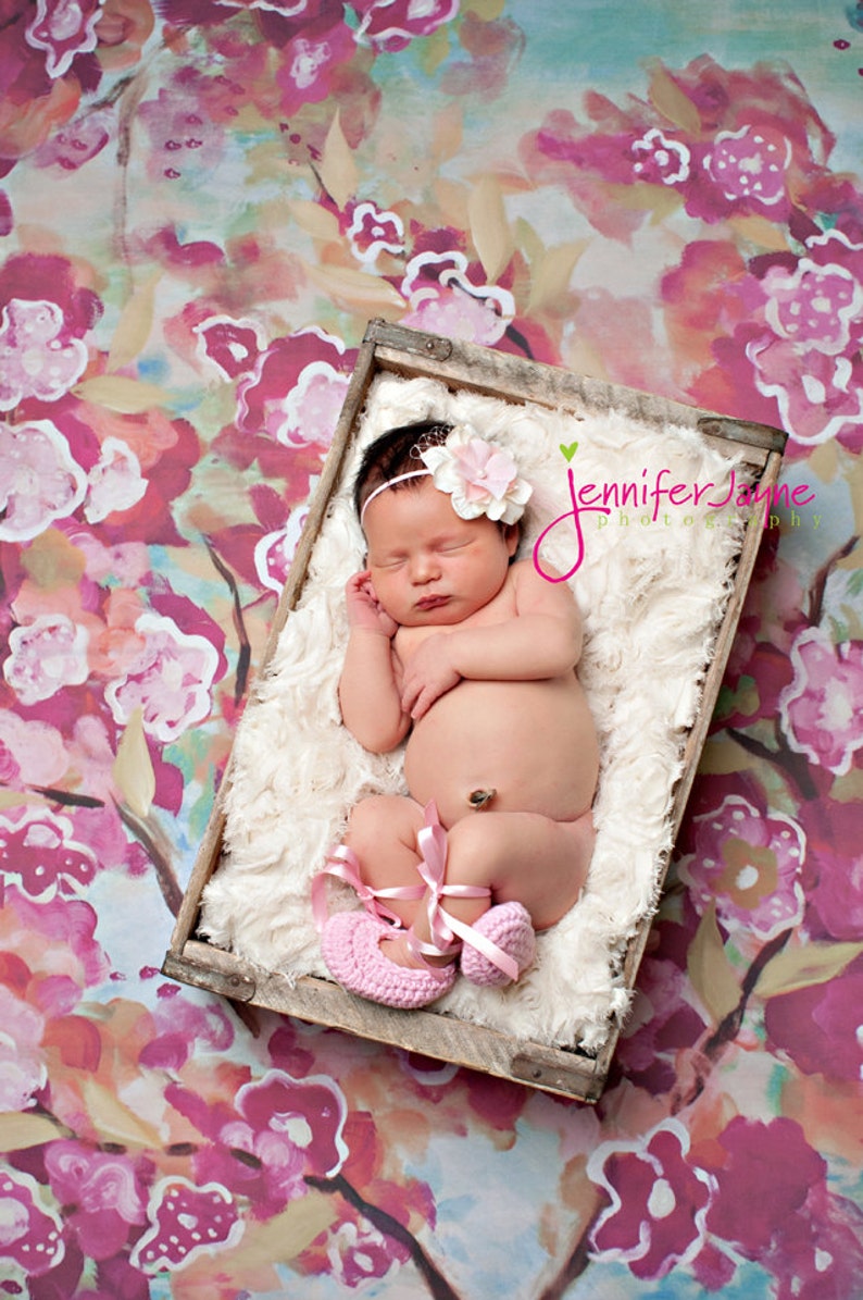 Ballet Slipper Crochet Photography Prop for Newborns