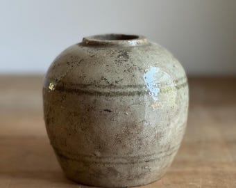 Antique Chinese Stoneware Ginger Jar