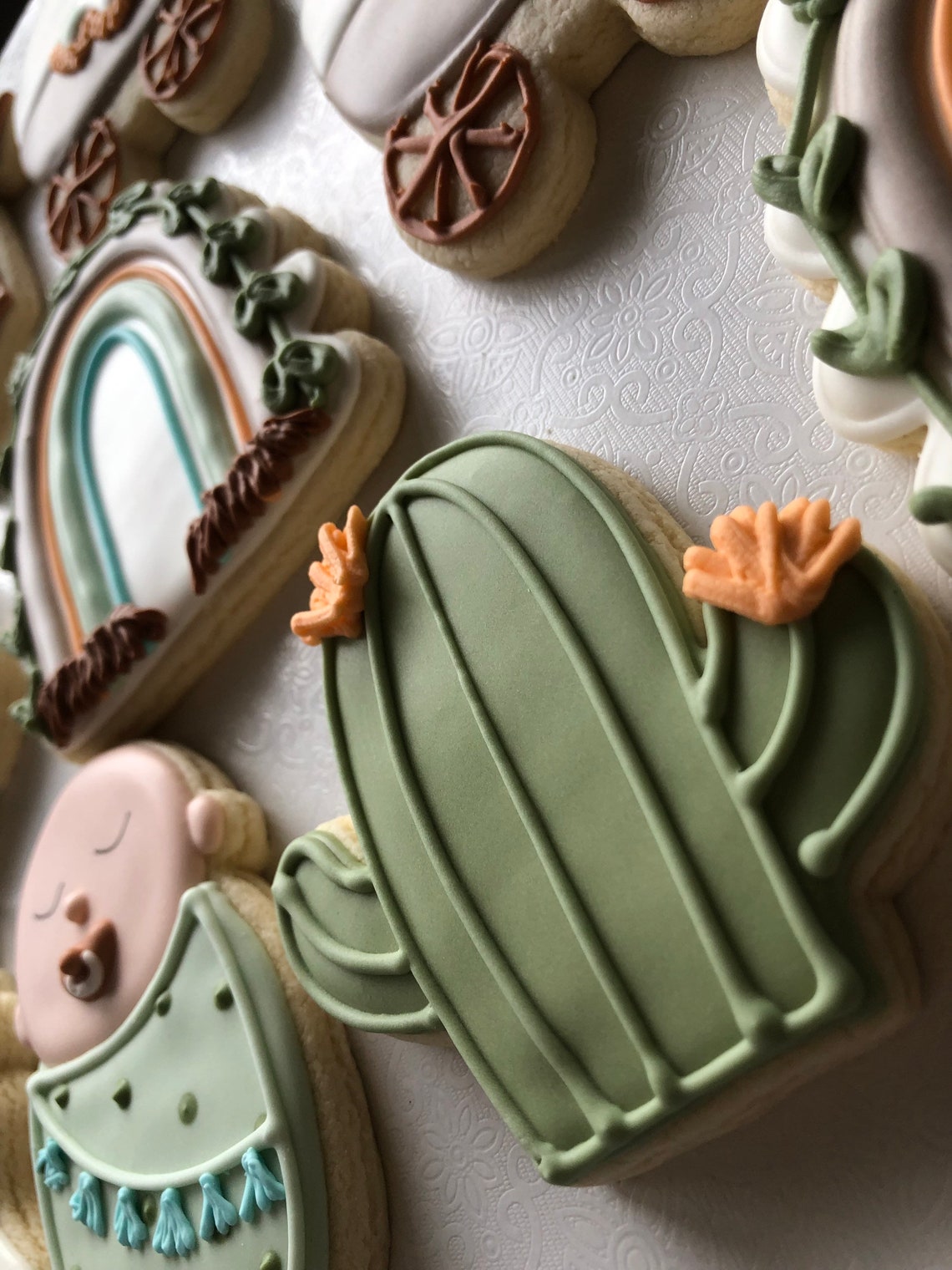 Boho Baby Shower Sugar Cookies Boho South Western Cookies Etsy