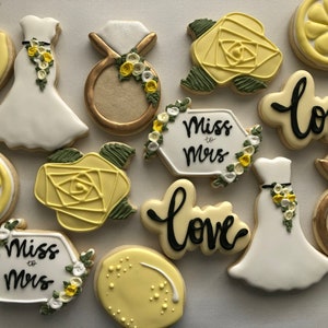 Lemon Themed Bridal shower sugar cookies, My main squeeze sugar cookies, engagement party sugar cookies, bridal shower favors, wedding image 10