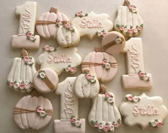 My Little Pumpkin Sugar Cookies, lil pumpkin baby shower, baby shower, fall baby shower, lil pumpkin birthday, little pumpkin first birthday