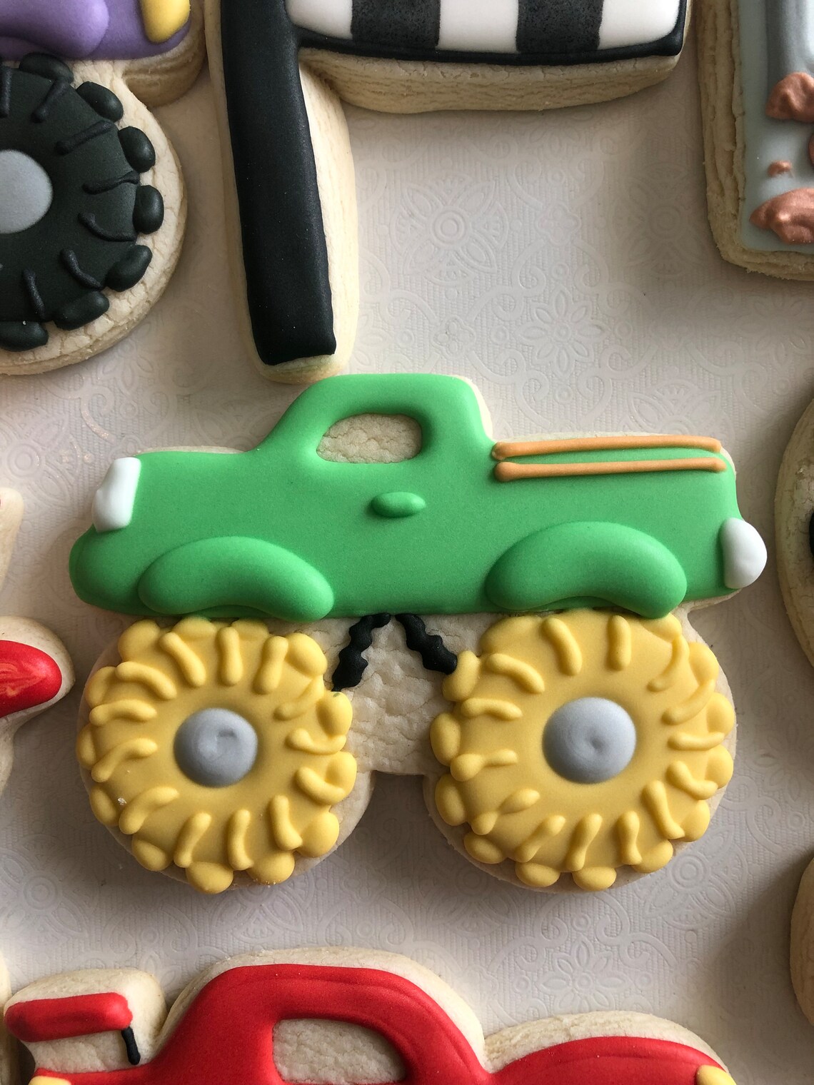 Monster Truck Sugar Cookies, Birthday Cookies Etsy Canada