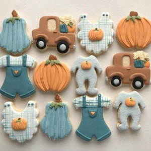 My Little Pumpkin Sugar Cookies, lil pumpkin baby shower, baby shower, fall baby shower, lil pumpkin boy cookies