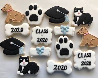 Veterinarian Graduation Sugar Cookies: Animal Clinic Vet School