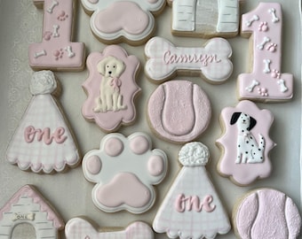 Puppy Party Cookies, puppy, doggie, dog, fist birthday