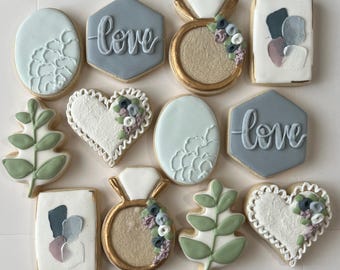 Something Blue Bridal Shower Sugar Cookies