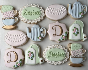 Tea Party Cookies (12 Cookies)