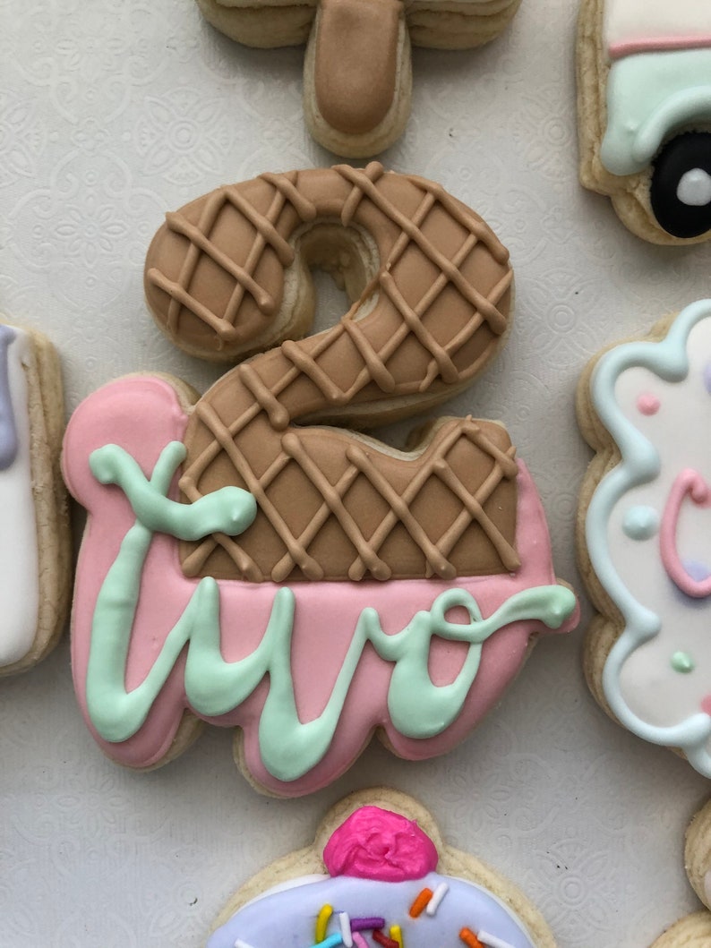 Ice Cream themed cookies 1st birthday ice cream 2nd Etsy