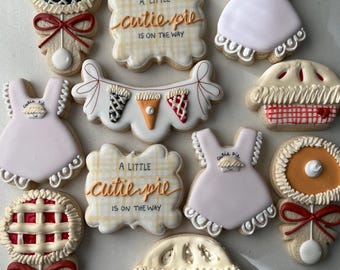 Cutie Pie Sugar Cookies: Baby Shower Favors