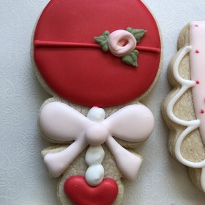 Red Baby Shower Cookies, Valentine Baby Shower, Red and Pink Sugar ...