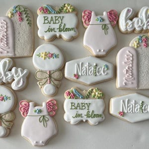 Baby in bloom sugar cookies