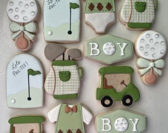Golf Themed Baby Shower Sugar Cookies