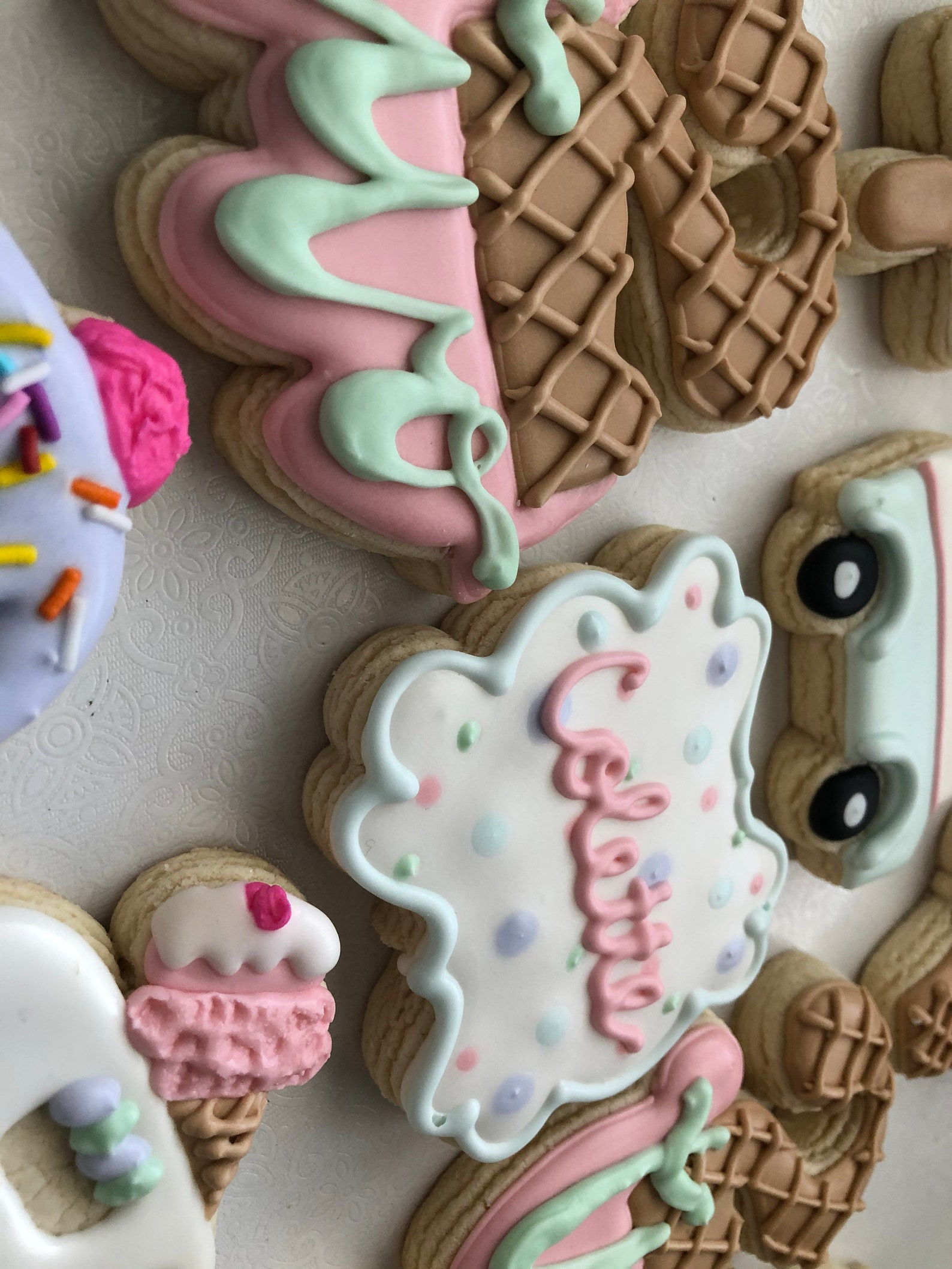 Ice Cream themed cookies 1st birthday ice cream 2nd Etsy