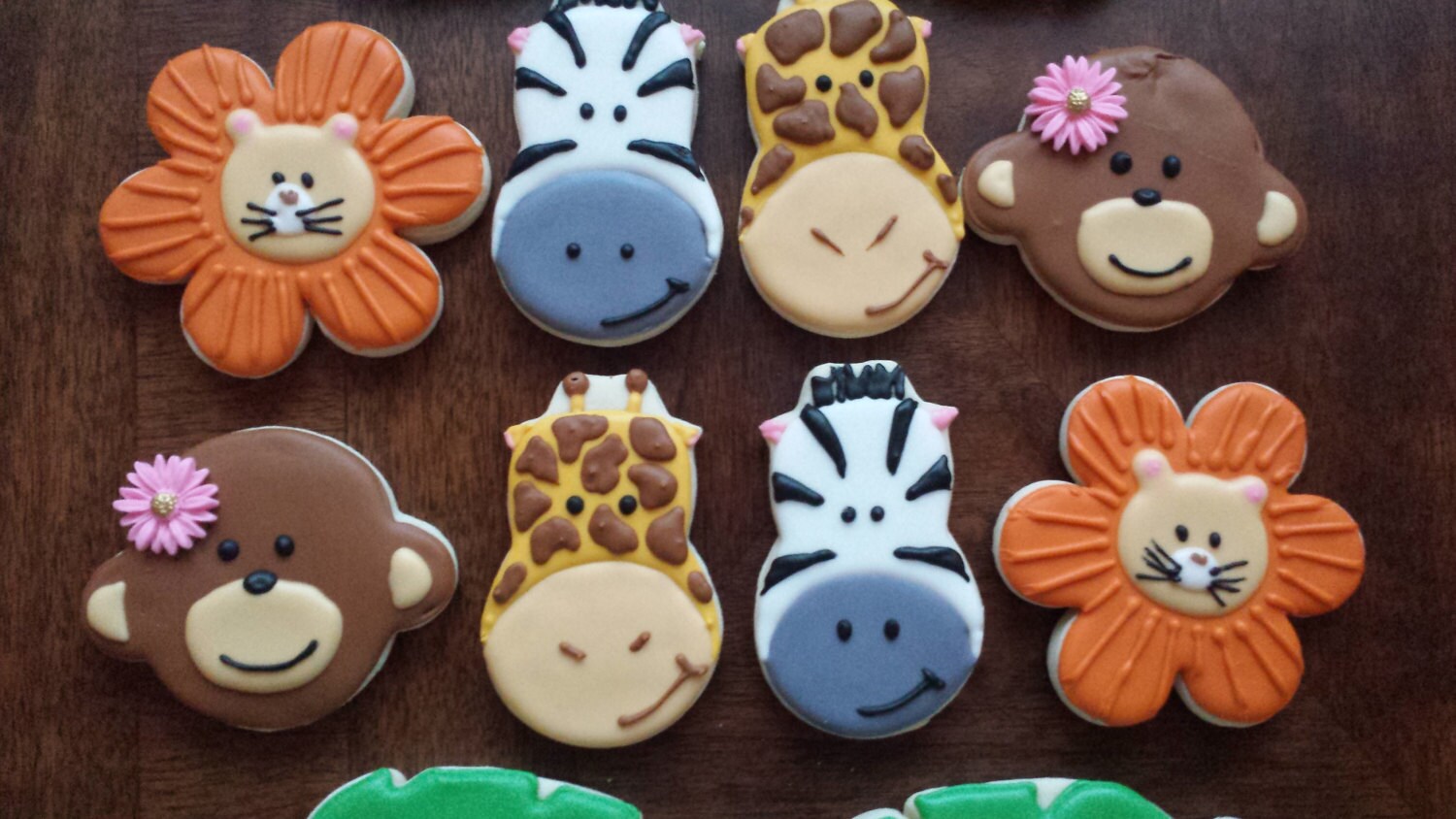 Safari Sugar Cookies Jungle Cookies Monkey Elephant 