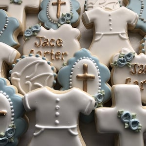 Baptism Sugar Cookies, Christening Sugar Cookies, religious sugar cookies, cross sugar cookies