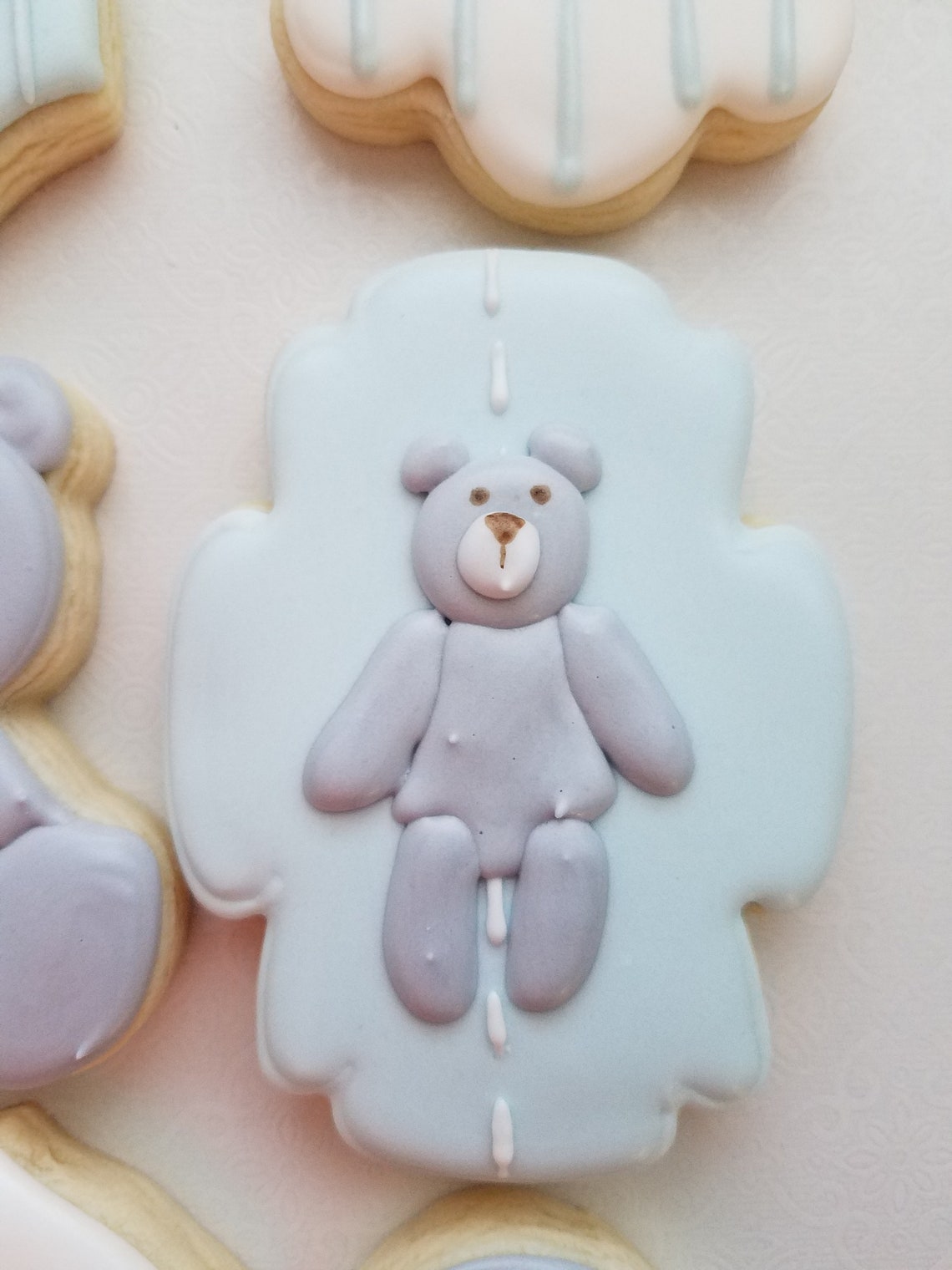 Teddy Bear Sugar Cookies Teddy Bear Baby Shower I can bearly Etsy