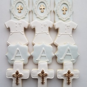 Baptism Sugar Cookies, Christening Sugar Cookies, religious cookies, cross cookies
