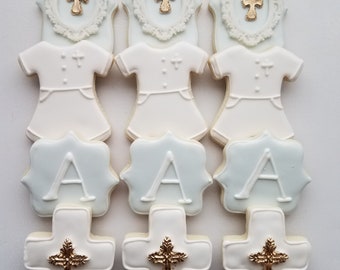 Baptism Sugar Cookies, Christening Sugar Cookies, religious cookies, cross cookies