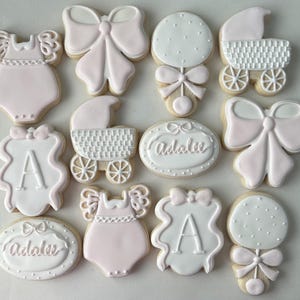 Bow Themed Baby Shower Cookies