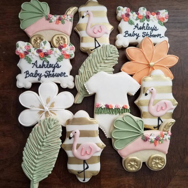 Flamingo Cookies Etsy