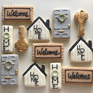 House warming sugar cookies, open house, new home, first home, welcome home