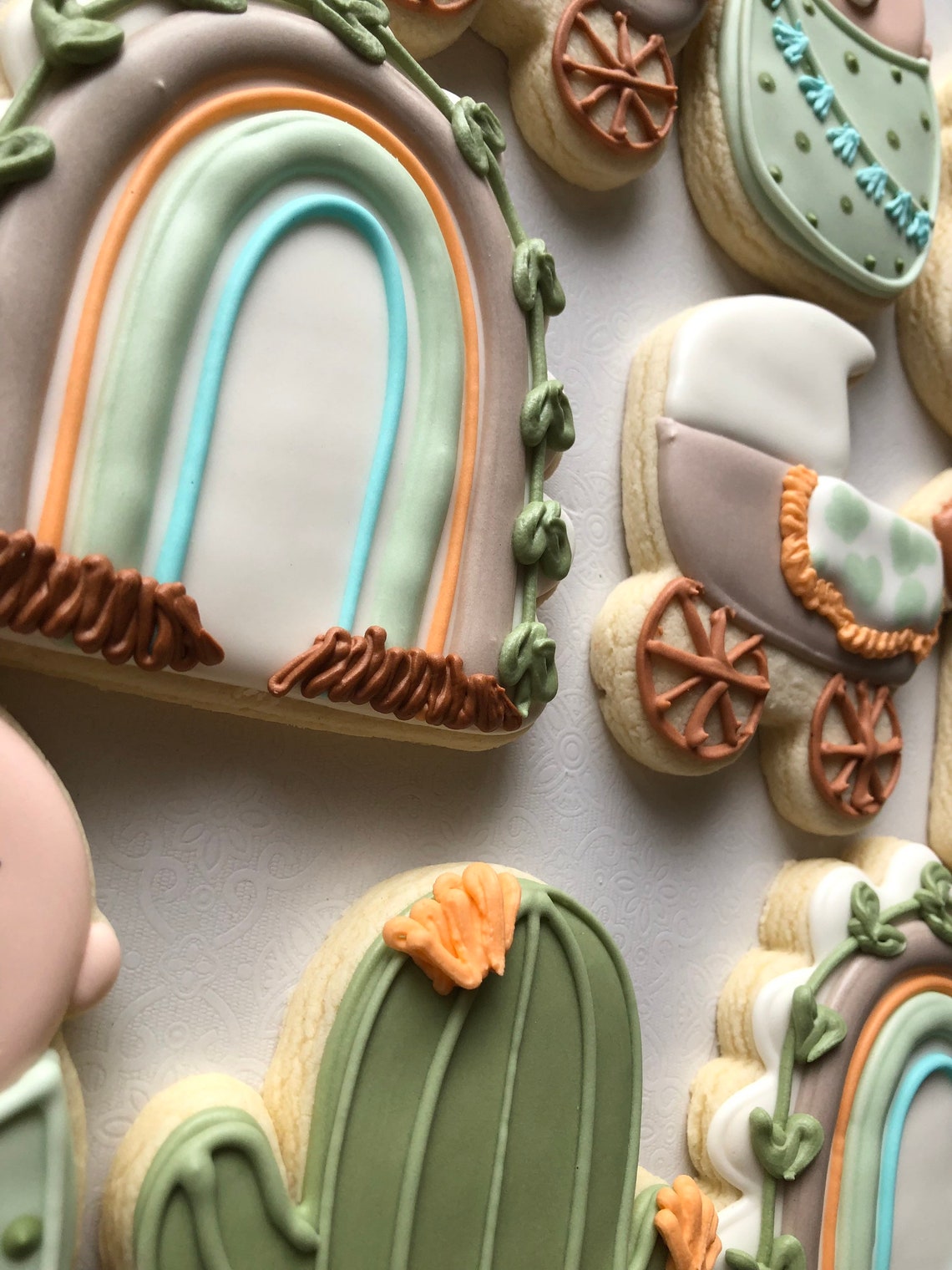 Boho Baby Shower Sugar Cookies Boho South Western Cookies Etsy