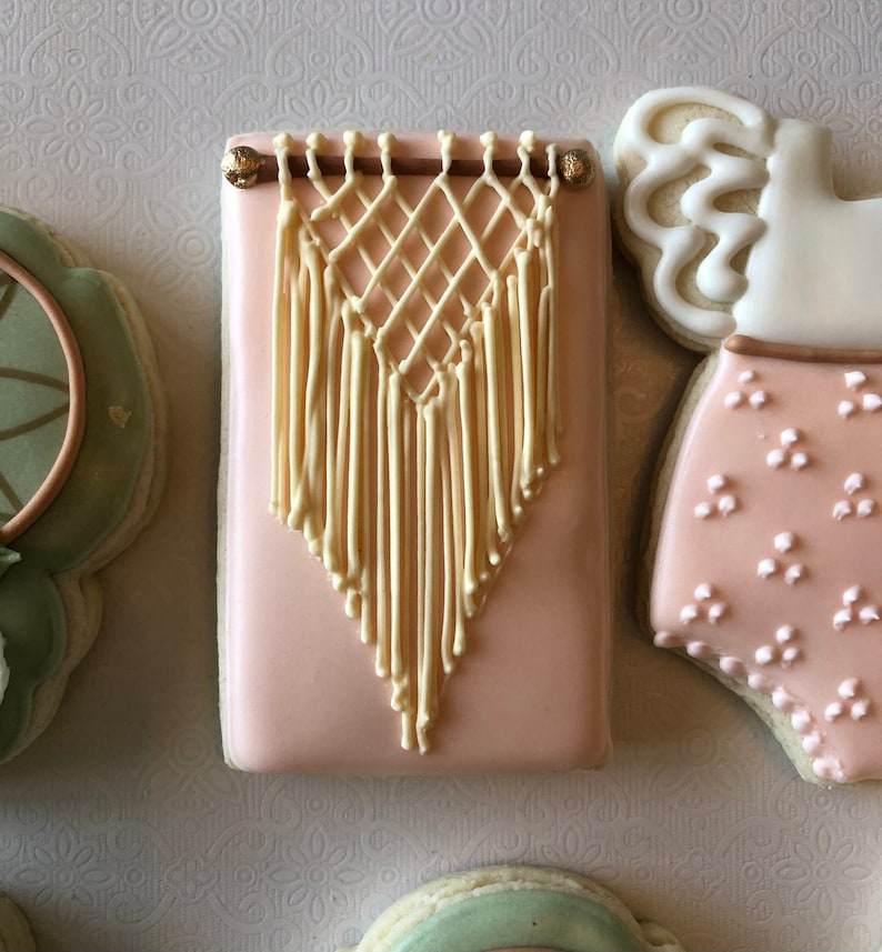 Boho Chic Baby Shower Sugar Cookies Boho Chic Baby Shower Etsy