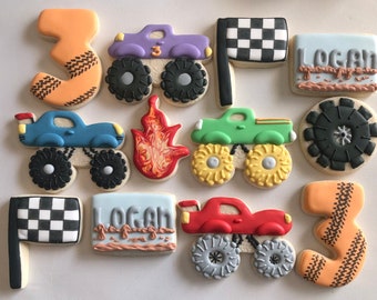 Monster Truck Sugar Cookies, birthday cookies