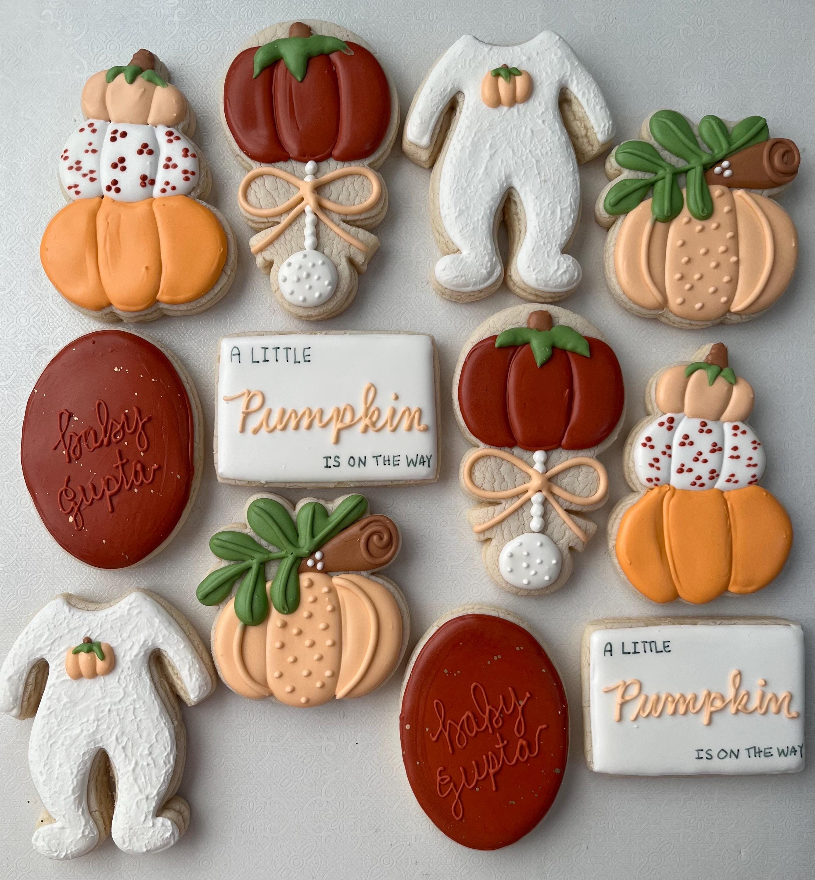 Little Pumpkin Sugar Cookies: Baby Shower Favors